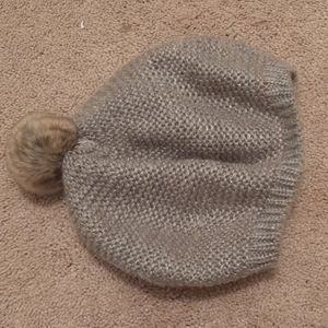 Grey crocheted hat